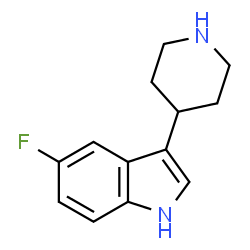 ChemSpider 2D Image | 5-Fluoro-3-(4-piperidinyl)-1H-indole | C13H15FN2