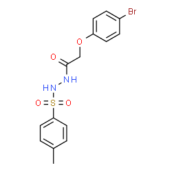 ChemSpider 2D Image | 2-(4-Bromophenoxy)-N'-[(4-methylphenyl)sulfonyl]acetohydrazide | C15H15BrN2O4S