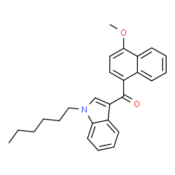 ChemSpider 2D Image | (1-Hexyl-1H-indol-3-yl)(4-methoxy-1-naphthyl)methanone | C26H27NO2