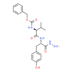 ChemSpider 2D Image | L-Tyrosine, N-[N-[(phenylmethoxy)carbonyl]-L-valyl]-, hydrazide | C22H28N4O5