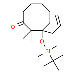 ChemSpider 2D Image | 3-Allyl-3-{[dimethyl(2-methyl-2-propanyl)silyl]oxy}-2,2-dimethylcyclooctanone | C19H36O2Si