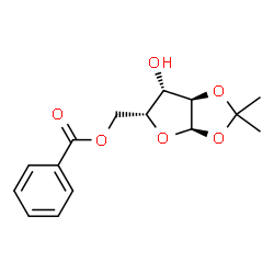 ChemSpider 2D Image | 5-O-Benzoyl-1,2-O-isopropylidene-alpha-D-xylofuranose | C15H18O6