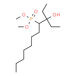 ChemSpider 2D Image | Dimethyl (3-ethyl-3-hydroxy-4-undecanyl)phosphonate | C15H33O4P