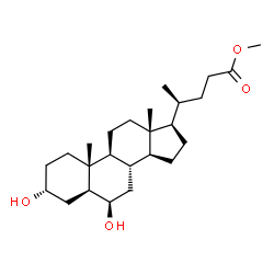 ChemSpider 2D Image | Methyl (3alpha,5alpha,6beta,20S)-3,6-dihydroxycholan-24-oate | C25H42O4