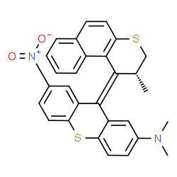 ChemSpider 2D Image | (9Z)-N,N-Dimethyl-9-[(2R)-2-methyl-2,3-dihydro-1H-benzo[f]thiochromen-1-ylidene]-7-nitro-9H-thioxanthen-2-amine | C29H24N2O2S2