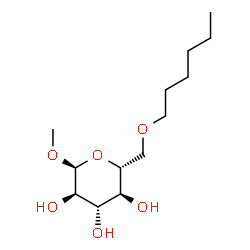 ChemSpider 2D Image | Methyl 6-O-hexyl-alpha-D-glucopyranoside | C13H26O6