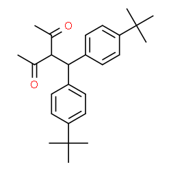 ChemSpider 2D Image | 3-{Bis[4-(2-methyl-2-propanyl)phenyl]methyl}-2,4-pentanedione | C26H34O2