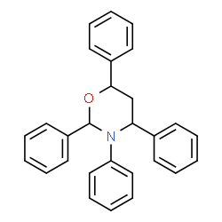 ChemSpider 2D Image | 2,3,4,6-Tetraphenyl-1,3-oxazinane | C28H25NO