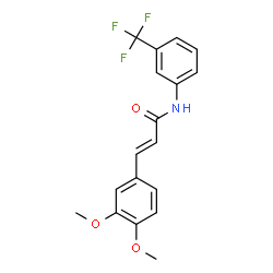 ChemSpider 2D Image | (2E)-3-(3,4-Dimethoxyphenyl)-N-[3-(trifluoromethyl)phenyl]acrylamide | C18H16F3NO3