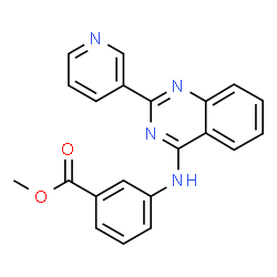 ChemSpider 2D Image | Methyl 3-{[2-(3-pyridinyl)-4-quinazolinyl]amino}benzoate | C21H16N4O2
