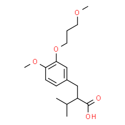 ChemSpider 2D Image | 2-[4-Methoxy-3-(3-methoxypropoxy)benzyl]-3-methylbutanoic acid | C17H26O5