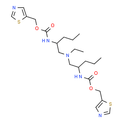 ChemSpider 2D Image | Bis(1,3-thiazol-5-ylmethyl) [(ethylimino)di-1,2-pentanediyl]biscarbamate | C22H35N5O4S2