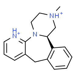 ChemSpider 2D Image | (14bR)-2-Methyl-1,2,3,4,10,14b-hexahydropyrazino[2,1-a]pyrido[2,3-c][2]benzazepine-2,6-diium | C17H21N3