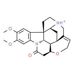 ChemSpider 2D Image | (14beta)-2,3-Dimethoxy-10-oxostrychnidin-19-ium | C23H27N2O4