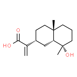 ChemSpider 2D Image | 2-[(2R,4aS,8S,8aR)-8-Hydroxy-4a,8-dimethyldecahydro-2-naphthalenyl]acrylic acid | C15H24O3