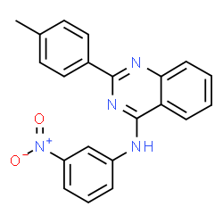 ChemSpider 2D Image | 2-(4-Methylphenyl)-N-(3-nitrophenyl)quinazolin-4-amine | C21H16N4O2