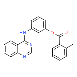 ChemSpider 2D Image | 3-(quinazolin-4-ylamino)phenyl 2-methylbenzoate | C22H17N3O2