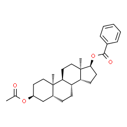 ChemSpider 2D Image | (3beta,5beta,10alpha,13alpha,14beta,17beta)-3-Acetoxyandrostan-17-yl benzoate | C28H38O4