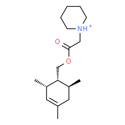 ChemSpider 2D Image | 1-(2-Oxo-2-{[(1R,2S,6S)-2,4,6-trimethyl-3-cyclohexen-1-yl]methoxy}ethyl)piperidinium | C17H30NO2