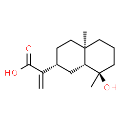 ChemSpider 2D Image | 2-[(2R,4aR,8R,8aR)-8-Hydroxy-4a,8-dimethyldecahydro-2-naphthalenyl]acrylic acid | C15H24O3