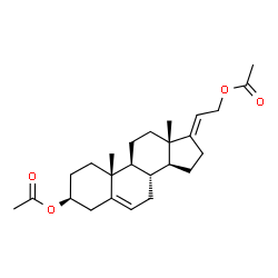 ChemSpider 2D Image | (3beta,17E)-Pregna-5,17-diene-3,21-diyl diacetate | C25H36O4