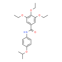ChemSpider 2D Image | 3,4,5-Triethoxy-N-(4-isopropoxyphenyl)benzamide | C22H29NO5
