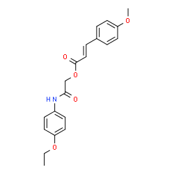 ChemSpider 2D Image | 2-[(4-Ethoxyphenyl)amino]-2-oxoethyl (2E)-3-(4-methoxyphenyl)acrylate | C20H21NO5
