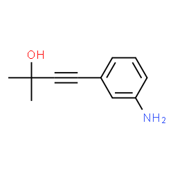 ChemSpider 2D Image | 1-(3-aminophenyl)-3-methyl-1-butyn-3-ol | C11H13NO