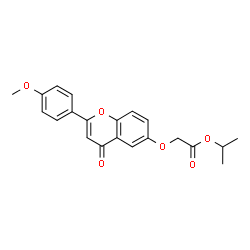 ChemSpider 2D Image | Isopropyl {[2-(4-methoxyphenyl)-4-oxo-4H-chromen-6-yl]oxy}acetate | C21H20O6