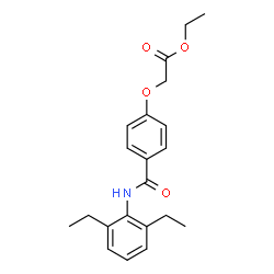 ChemSpider 2D Image | ethyl 2-[4-[(2,6-diethylphenyl)carbamoyl]phenoxy]acetate | C21H25NO4