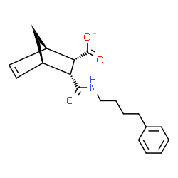 ChemSpider 2D Image | (1R,2S,3R,4R)-3-[(4-Phenylbutyl)carbamoyl]bicyclo[2.2.1]hept-5-ene-2-carboxylate | C19H22NO3