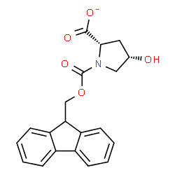 ChemSpider 2D Image | (2S,4S)-1-[(9H-Fluoren-9-ylmethoxy)carbonyl]-4-hydroxy-2-pyrrolidinecarboxylate | C20H18NO5