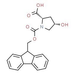 ChemSpider 2D Image | (4S)-1-[(9H-Fluoren-9-ylmethoxy)carbonyl]-4-hydroxy-L-proline | C20H19NO5