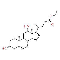 ChemSpider 2D Image | Ethyl (3alpha,5beta,12alpha)-3,12-dihydroxycholan-24-oate | C26H44O4
