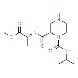 ChemSpider 2D Image | Methyl N-{[(2S)-1-(isopropylcarbamoyl)-2-piperazinyl]carbonyl}-D-alaninate | C13H24N4O4
