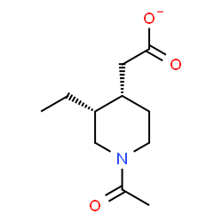 ChemSpider 2D Image | [(3R,4S)-1-Acetyl-3-ethyl-4-piperidinyl]acetate | C11H18NO3