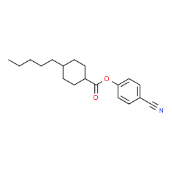 ChemSpider 2D Image | 4-Cyanophenyl 4-pentylcyclohexanecarboxylate | C19H25NO2