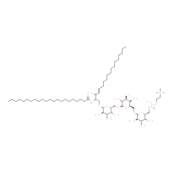 ChemSpider 2D Image | (2S,3R,4E)-2-(Docosanoylamino)-3-hydroxy-4-octadecen-1-yl 6-O-{hydroxy[2-(trimethylammonio)ethoxy]phosphoryl}-beta-D-galactopyranosyl-(1->6)-beta-D-galactopyranosyl-(1->6)-beta-D-galactopyranoside | C63H122N2O21P