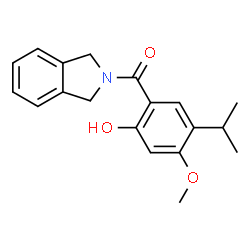 ChemSpider 2D Image | 1,3-Dihydro-2H-isoindol-2-yl(2-hydroxy-5-isopropyl-4-methoxyphenyl)methanone | C19H21NO3
