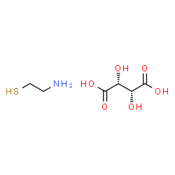 ChemSpider 2D Image | (2R,3R)-2,3-Dihydroxysuccinic acid - 2-aminoethanethiol (1:1) | C6H13NO6S