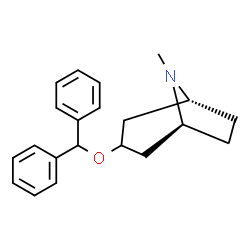 ChemSpider 2D Image | 3-diphenylmethoxytropane | C21H25NO