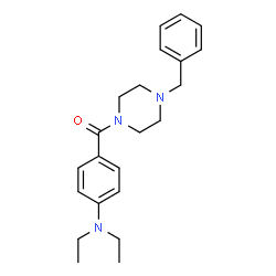 ChemSpider 2D Image | (4-Benzyl-1-piperazinyl)[4-(diethylamino)phenyl]methanone | C22H29N3O