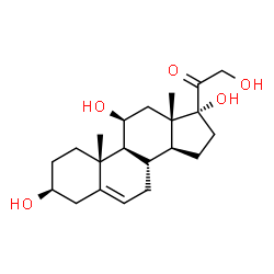 ChemSpider 2D Image | 11beta,17alpha,21-Trihydroxypregnenolone | C21H32O5