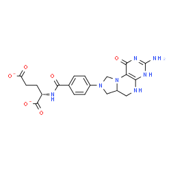 ChemSpider 2D Image | N-(5,10-methylene-5,6,7,8-tetrahydropteroyl)-L-glutamate | C20H21N7O6