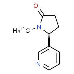ChemSpider 2D Image | (5S)-1-(~11~C)Methyl-5-(3-pyridinyl)-2-pyrrolidinone | C911CH12N2O