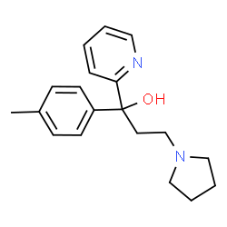 ChemSpider 2D Image | 1-(4-Methylphenyl)-1-(2-pyridinyl)-3-(1-pyrrolidinyl)-1-propanol | C19H24N2O