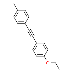 ChemSpider 2D Image | 1-Ethoxy-4-(p-tolylethynyl)benzene | C17H16O