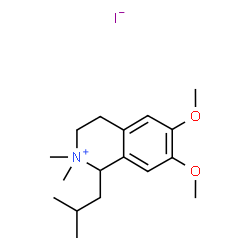 ChemSpider 2D Image | 1-Isobutyl-6,7-dimethoxy-2,2-dimethyl-1,2,3,4-tetrahydroisoquinolinium iodide | C17H28INO2