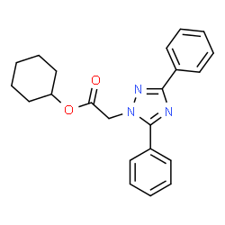 ChemSpider 2D Image | Cyclohexyl (3,5-diphenyl-1H-1,2,4-triazol-1-yl)acetate | C22H23N3O2