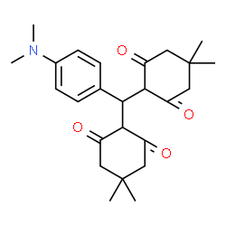ChemSpider 2D Image | 2,2'-{[4-(Dimethylamino)phenyl]methylene}bis(5,5-dimethyl-1,3-cyclohexanedione) | C25H33NO4
